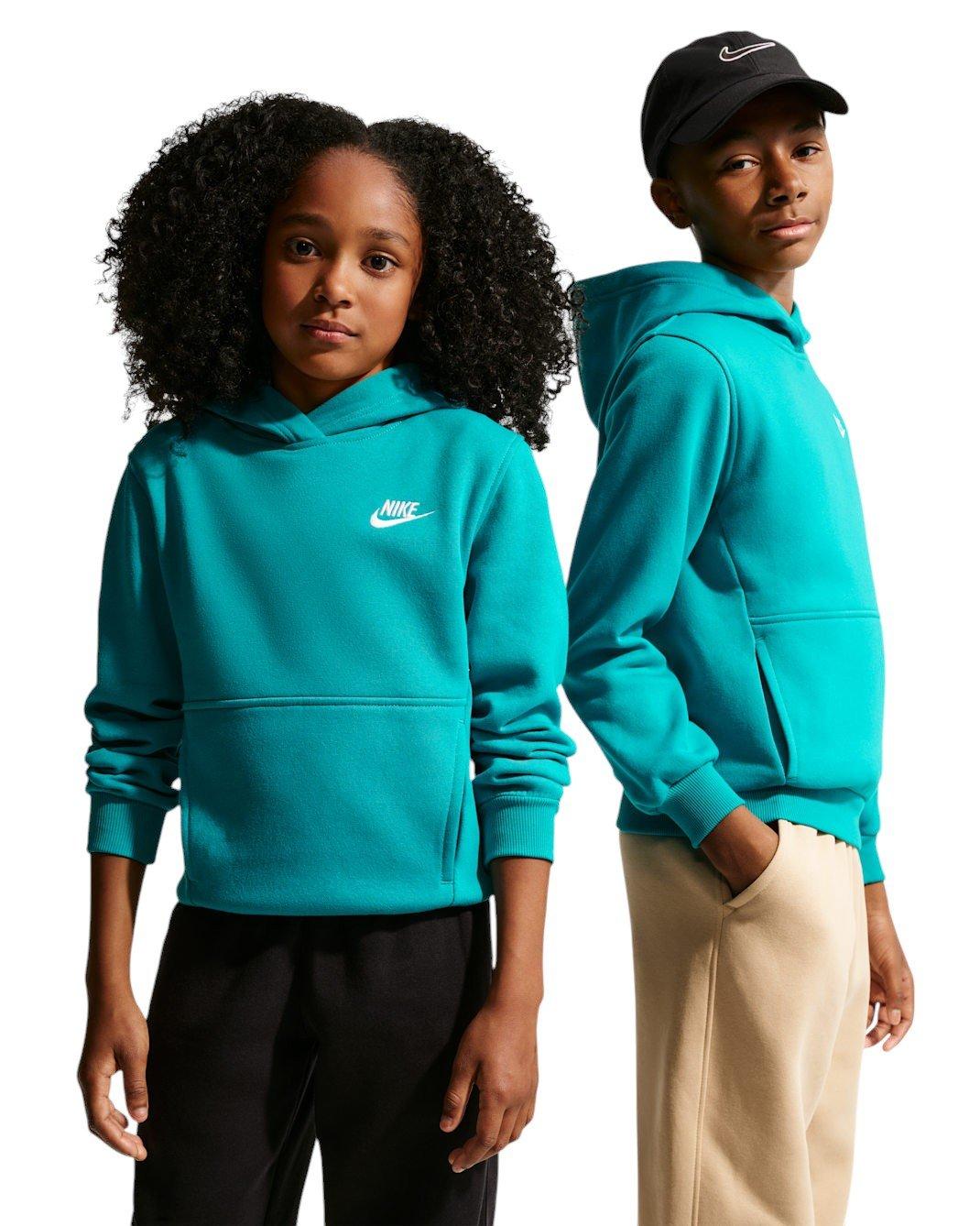Nike Big Kids' Sportswear Club Fleece Pullover Hoodie - Turquoise - TURQUOISE